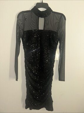 long sleeve burnout velvet cocktail dress eliza j Eliza J Dark Navy.Velvet Burnout Cold Shoulder Dress with Long Sleeves